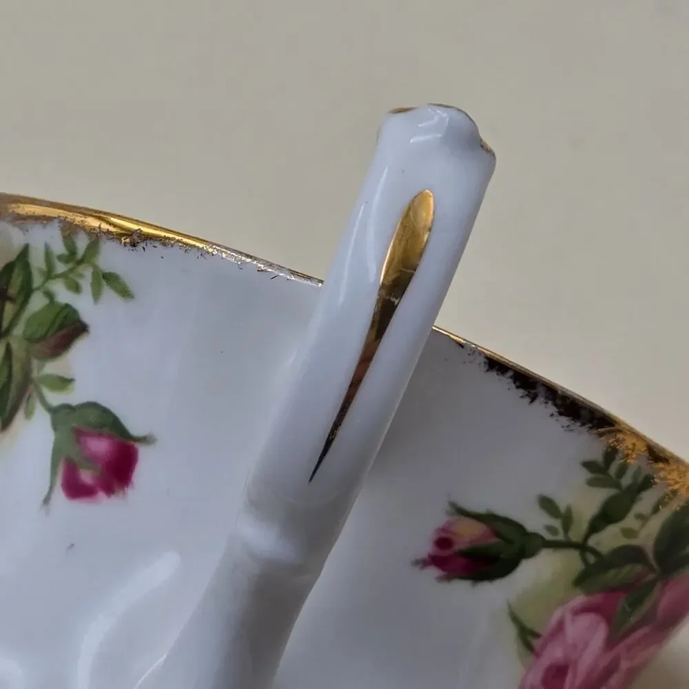 Royal Albert Old Country Roses Demitasse Cup & Saucer Set Espresso England Small